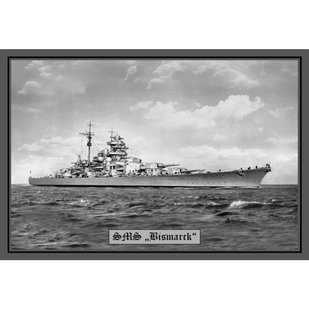 Blechschild - SMS Bismarck - historisch