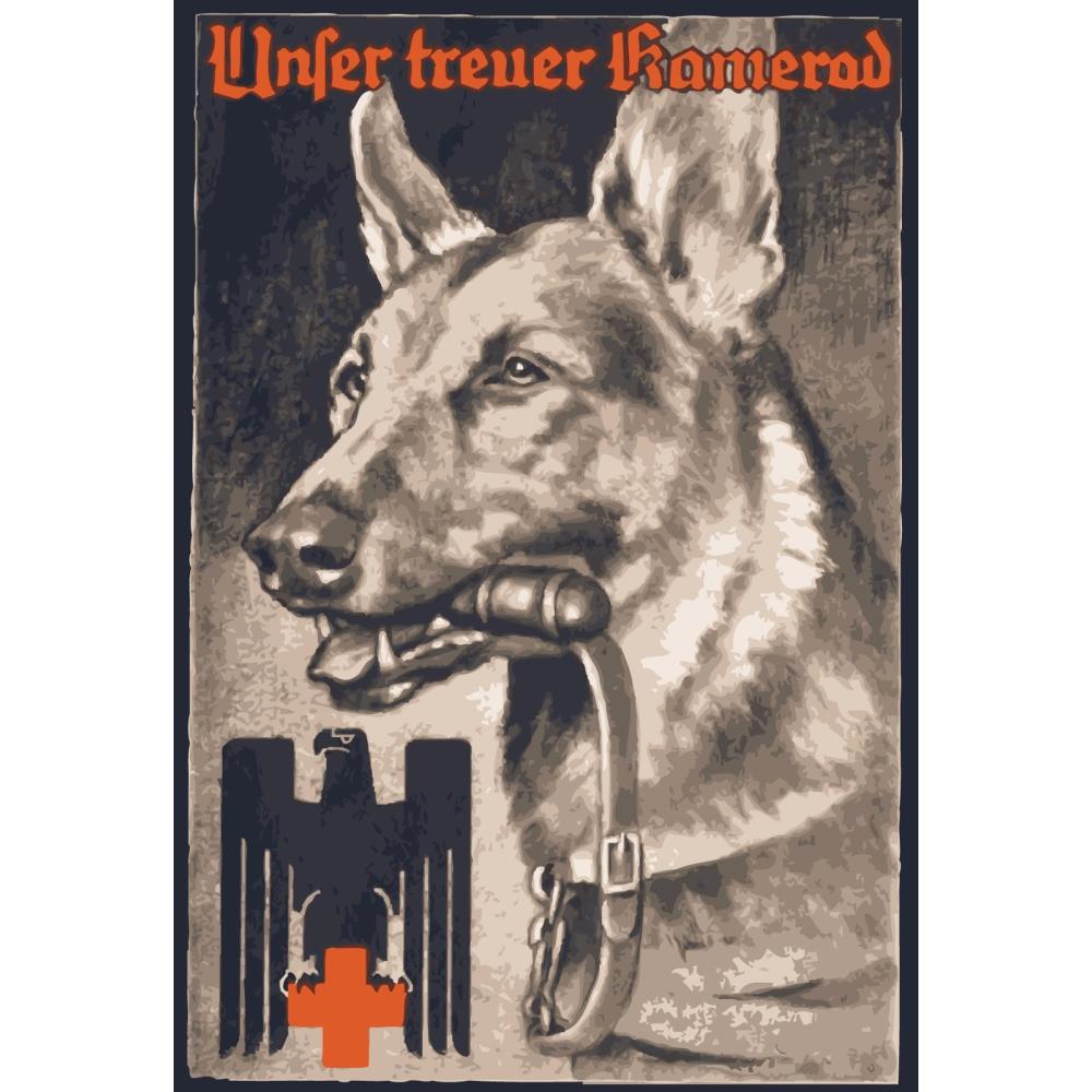 Blechschild - Treuer Kamerad - historisch