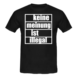KEINE MEINUNG T-Shirt schwarz