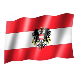 Flagge Österreich mit Adler
