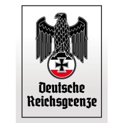 Blechschild - Adler D. Reichsgrenze