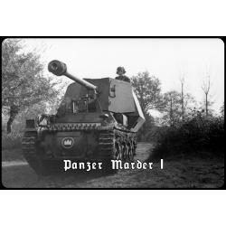 Blechschild - Marder I - historisch