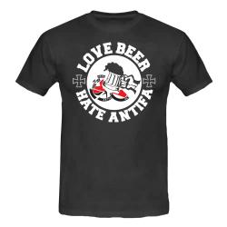 Love Beer - Hate Antifa T-Shirt schwarz